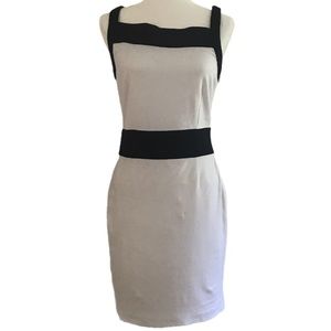 Banana Republic  Navy Blue White Ponte dress